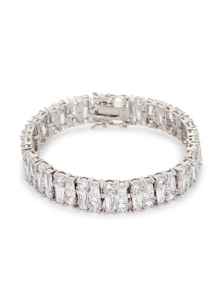 Main View - Click To Enlarge - CZ BY KENNETH JAY LANE - 'Deco' cubic zirconia link bracelet