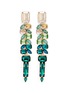 Main View - Click To Enlarge - JARDIN - Ombré strass link statement earrings