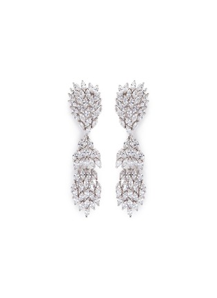 Main View - Click To Enlarge - CZ BY KENNETH JAY LANE - Cubic zirconia marquise link drop earrings