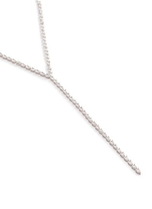 Detail View - Click To Enlarge - CZ BY KENNETH JAY LANE - Cubic zirconia Y necklace