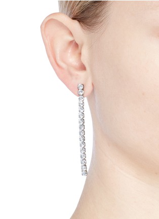 Figure View - Click To Enlarge - CZ BY KENNETH JAY LANE - Cubic zirconia linear drop earrings