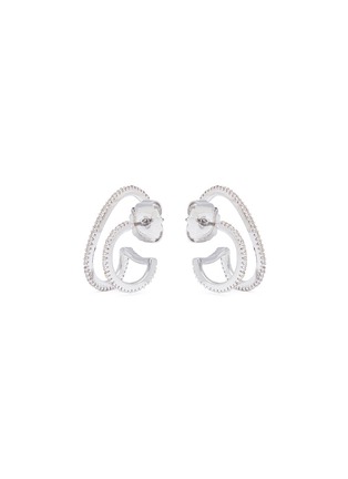 Main View - Click To Enlarge - CZ BY KENNETH JAY LANE - Cubic zirconia double hoop earrings