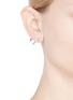 Figure View - Click To Enlarge - CZ BY KENNETH JAY LANE - Cubic zirconia double hoop earrings