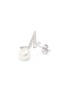 Detail View - Click To Enlarge - CZ BY KENNETH JAY LANE - Cubic zirconia freshwater pearl open star stud earrings
