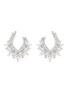 Main View - Click To Enlarge - CZ BY KENNETH JAY LANE - Cubic zirconia marquise hoop earrings