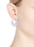 Figure View - Click To Enlarge - CZ BY KENNETH JAY LANE - Cubic zirconia marquise hoop earrings