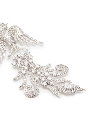 Detail View - Click To Enlarge - CZ BY KENNETH JAY LANE - Cubic zirconia dove brooch
