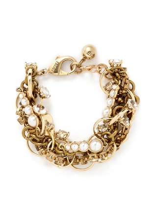 Main View - Click To Enlarge - LULU FROST - 'Kinship' jewel ring twist chain pearl bracelet
