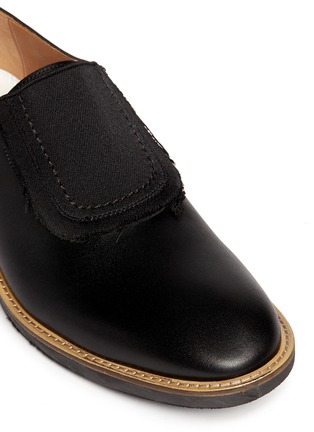 Detail View - Click To Enlarge - MAISON MARGIELA - Raw edge stretchy vamp leather slip-ons