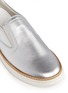 Detail View - Click To Enlarge - MAISON MARGIELA - Metallic leather skate slip-ons