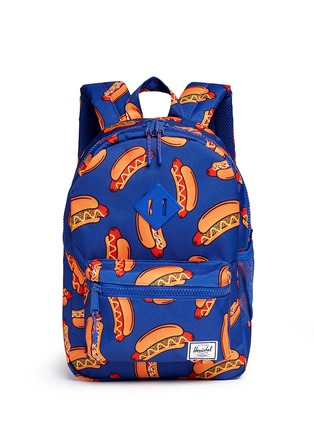 Main View - Click To Enlarge - HERSCHEL SUPPLY CO. - 'Heritage' hotdog print canvas 16L kids backpack