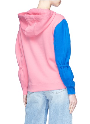 Back View - Click To Enlarge - TIBI - Colourblock sculpted sleeve hoodie