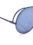 Detail View - Click To Enlarge - FENDI - 'Run Way' oversized logo metal round sunglasses