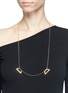 Front View - Click To Enlarge - OLIVIA YAO - 'Field' trapezium magnet necklace