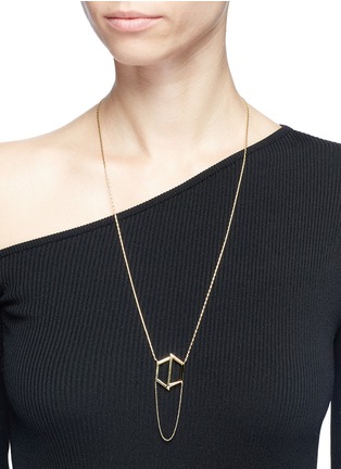 Figure View - Click To Enlarge - OLIVIA YAO - 'Field' trapezium magnet necklace