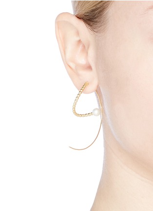 Figure View - Click To Enlarge - OLIVIA YAO - 'Pearl Swirl' 14k filled gold beaded earrings