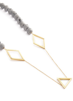 Detail View - Click To Enlarge - OLIVIA YAO - 'Marco' beaded rhombus magnet pendant necklace