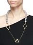 Front View - Click To Enlarge - OLIVIA YAO - 'Marco' beaded rhombus magnet pendant necklace