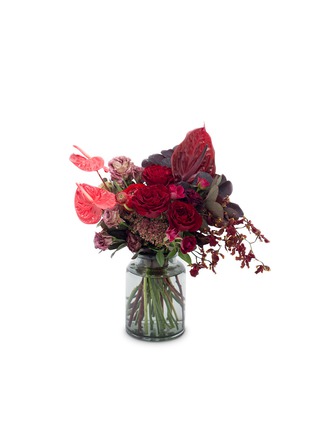 Main View - Click To Enlarge - ELLERMANN FLOWER BOUTIQUE - Fire Frenzy in a vase