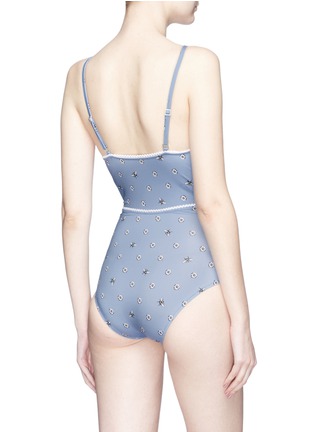 Back View - Click To Enlarge - 10916 - 'Veronika' daisy bee print one-piece swimsuit