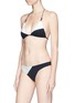 Figure View - Click To Enlarge - VIX - 'Betsey Black Loop' colourblock bikini top
