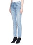 Front View - Click To Enlarge - GRLFRND - 'Karolina' strass stud straight leg jeans