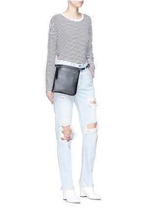 Figure View - Click To Enlarge - GRLFRND - 'Helena' distressed straight leg jeans