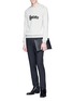 Figure View - Click To Enlarge - SAINT LAURENT - 'Heaven' embroidered virgin wool sweater