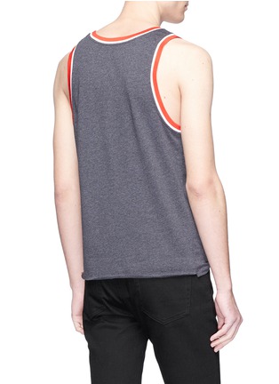 Back View - Click To Enlarge - SAINT LAURENT - Mixed patch tank top