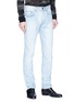Front View - Click To Enlarge - SAINT LAURENT - 'Love Me Forever' embroidered jeans