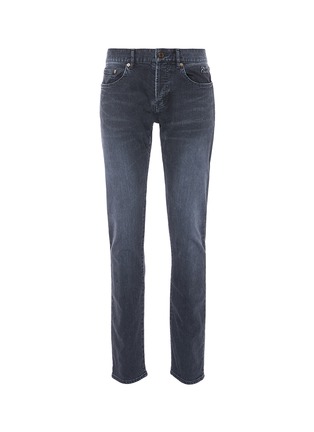 Main View - Click To Enlarge - SAINT LAURENT - Logo embroidered slim fit jeans