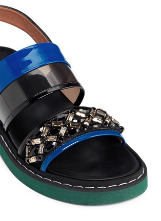 Detail View - Click To Enlarge - MARNI - Crystal PVC patent leather sandals