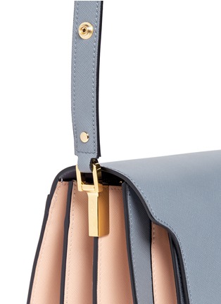 Detail View - Click To Enlarge - MARNI - 'Trunk' large accordion leather flap bag