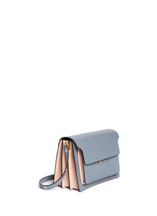 Front View - Click To Enlarge - MARNI - 'Trunk' large accordion leather flap bag