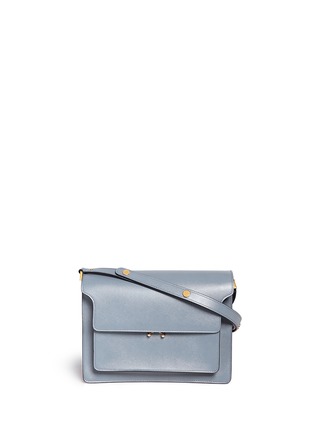 Main View - Click To Enlarge - MARNI - 'Trunk' large accordion leather flap bag