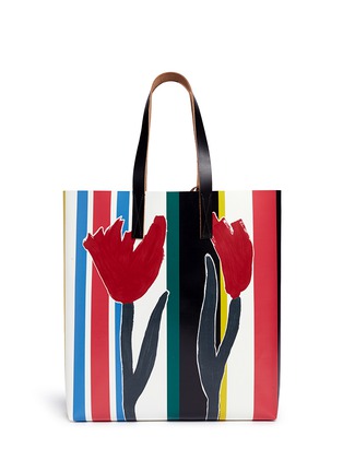 Back View - Click To Enlarge - MARNI - Tulip print canvas tote