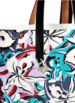 Detail View - Click To Enlarge - MARNI - Tropical floral canvas tote