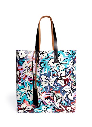 Main View - Click To Enlarge - MARNI - Tropical floral canvas tote