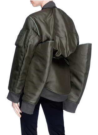 Detail View - Click To Enlarge - HELMUT LANG - Layered sleeve puff back bomber jacket
