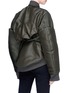Back View - Click To Enlarge - HELMUT LANG - Layered sleeve puff back bomber jacket