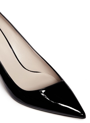 Detail View - Click To Enlarge - GIORGIO ARMANI SHOES - Slant vamp patent leather pumps