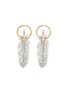 Main View - Click To Enlarge - VENNA - Detachable feather drop ring stud earrings