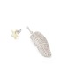 Detail View - Click To Enlarge - VENNA - Detachable glass crystal feather drop star stud earrings