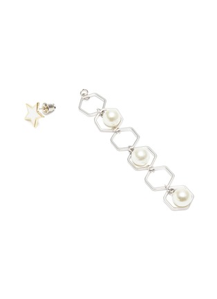 Detail View - Click To Enlarge - VENNA - Detachable faux pearl geometric drop star stud earrings