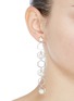 Figure View - Click To Enlarge - VENNA - Detachable faux pearl geometric drop star stud earrings