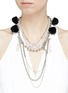 Figure View - Click To Enlarge - VENNA - Multi chain pompom necklace