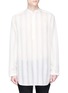Main View - Click To Enlarge - SAINT LAURENT - Stripe floral jacquard cotton-silk shirt