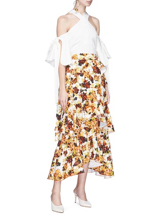 Figure View - Click To Enlarge - ELLERY - 'Saloon' floral print ruffle crepe maxi skirt