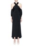 Main View - Click To Enlarge - ELLERY - 'Sly' tie sleeve cross strap crepe maxi dress