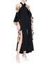 Figure View - Click To Enlarge - ELLERY - 'Sly' tie sleeve cross strap crepe maxi dress
